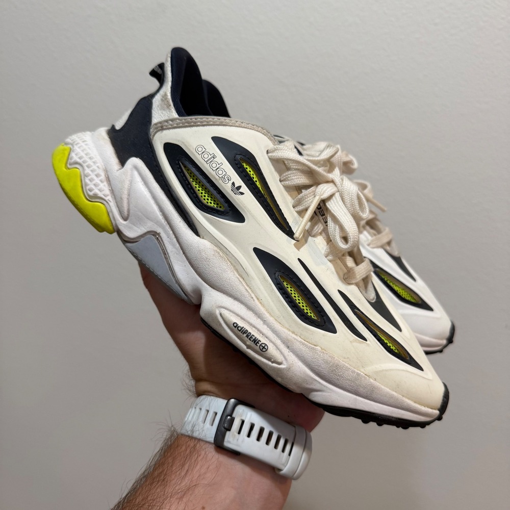 Adidas Ozelia Mens 6 White Black Solar Yellow Sneakers GZ4371 Adiprene+